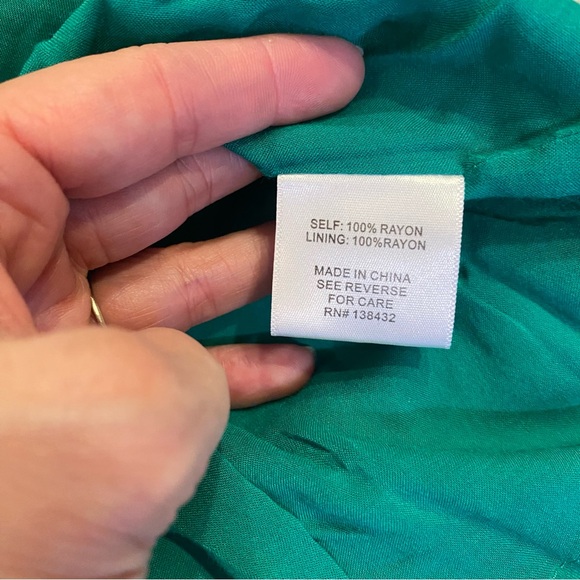 Modcloth Green Floral Long Sleeve Maxi Dress XXS - Picture 10 of 11